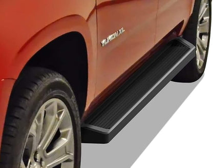 APS Running Boards (Nerf Bars Side Steps) Compatible with Chevy Suburban GMC Yukon XL 2005-2020 (Exclude Z71 Hybrid) & Avalanche 03-13 Without Cladding (Black Powder Coated Running Board Style)