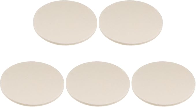 HARFINGTON 5pcs Wool Felt Polishing Pads, 6 inch Buffing Wheel Polish Pad Flocking Hook & Loop Back for Car Glass Plastic Metal Stone