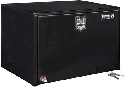 Buyers Products 1704305 Black Steel Underbody Truck Tool Box – 24 x 24 x 36 Inch - Truck Bed & Underbelly RV Storage Box, Locking T-Latch, Weather-Resistant, Heavy-Duty Flatbed Job Box, Made in USA