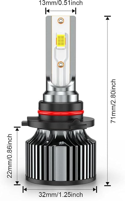 Compatible for Nissan Sentra 2013 2014 2015 2016 2017 2018 2019 2020 2021 2022 2023 High and Low Beams, or Fog Lights, 6500K White Powersports Light Bulbs, Plug n Play, for Off-Road Use, Pack of 4