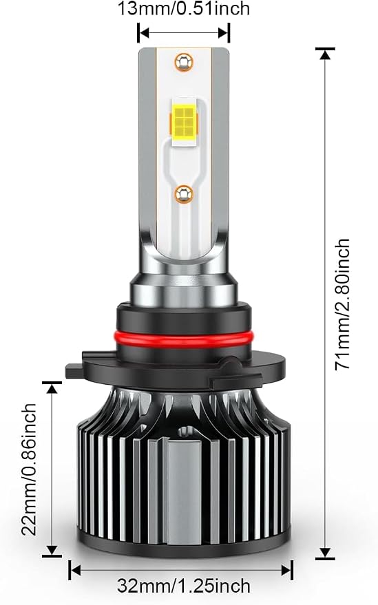 Compatible for Subaru Legacy High and Low Beams Bulbs 2015 2016 2017 2018 2019 2020 2021 2022, 6500K White Powersports Lights, Plug and Play, for Off-Road Use, Pack of 4