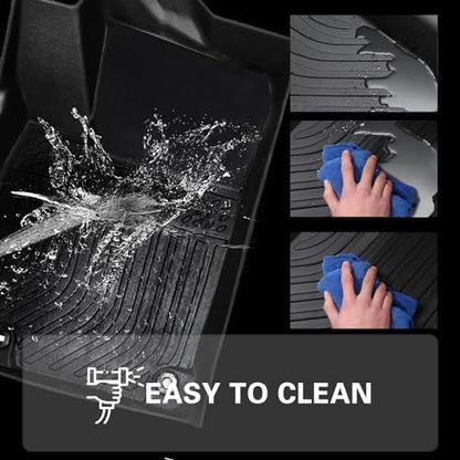 Custom Floor Mats for Hyundai Sonata 2015-2019,All-Weather TPE Rubber Floor, Odorless Anti-Slip,1st & 2nd Row, Black (Sonata 2015-2019)