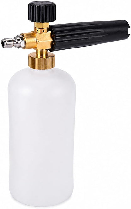 Foam Cannon, 1L Adjustable Snow Foam Lance with 1/4 Inch Quick Connector Power Washer Foam Cannon for Pressure Washer