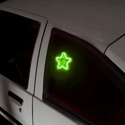 XhuangTech LED Neon Car Interior Lights, Green Ambient Decorative Lights for Cars, Trucks, UTVs, Vehicles, Universal Fit Car Accessories for Warm Atmosphere & Stylish Decoration (Five-Pointed Star)