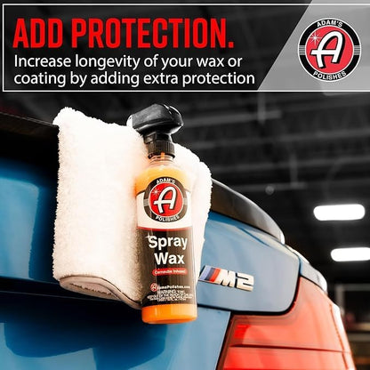 Adam's Polishes Spray Wax Gallon - Premium Infused Carnauba Car Wax Spray For Shine, Polish & Top Coat Paint Protection | Car Wash Enhancer & Clay Bar Lubricant | Car Boat Motorcycle RV Detailing