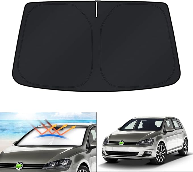 KUST Windshield Sun Shade for 2013-2018 Volkswagen VW Golf MK7 Accessories Window Sunshade Sun Protector Foldable Block UV Rays Keep Car Cooler