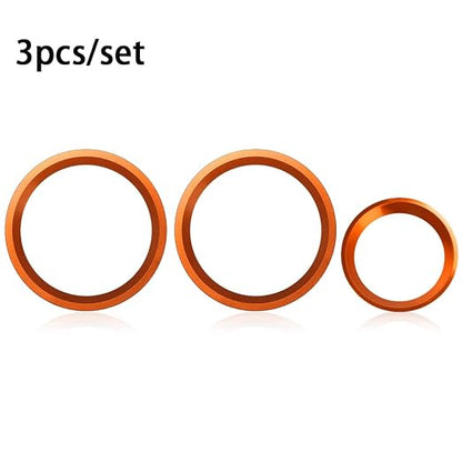 Auovo AC Climate Control Knob Outer Ring Covers for Subaru Crosstrek Accessories 2018-2023 / Impreza 2017-2023/ Forester 2019-2024 Interior for Car Air Condition Switch Control Trim (Sun Orange)