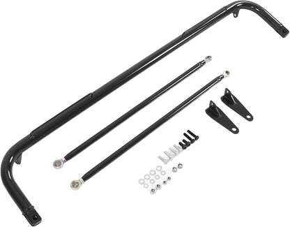 Precise 49in Racing Safety Seat Belt Chassis Roll Harness Bar Kit Stainless Steel Universal for Racing Enthusiasts (B black)