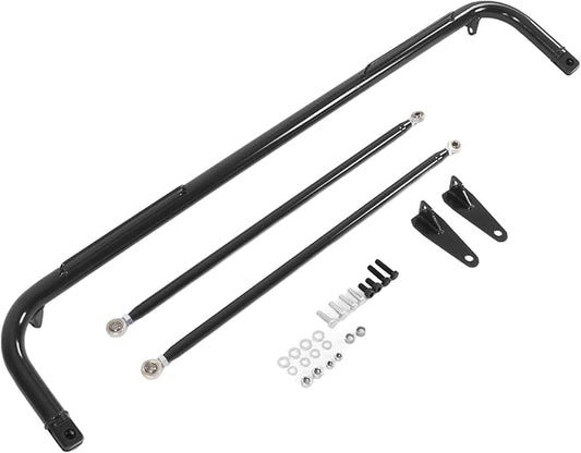 Precise 49in Racing Safety Seat Belt Chassis Roll Harness Bar Kit Stainless Steel Universal for Racing Enthusiasts (B black)