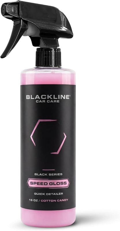 Blackline Car Care - Speed Gloss Quick Detailer Spray & Car Shine - Versatile, Fast Cleaning for a Streak-Free, Quick Detail and Glossy Finish on All Vehicle Surfaces (16 Fl Oz)