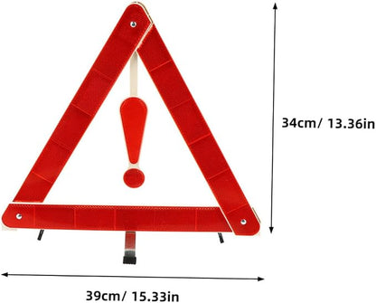 LIFKOME 3pcs Reflective Emergency Warning Triangle Set Foldable Roadside Safety Triangles for Vehicles Truck Car High Visibility Reflective Safety Signs