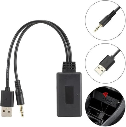 Bluetooth Audio Adapter Auto Aux 3.5mm Car USB Receiver Cable for Speaker Music