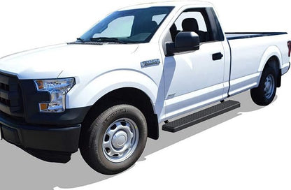 APS Running Boards 6-inch Black Compatible with Ford F150 2015-2026 Regular Cab & F-250 F-350 Super Duty 2017-2026 Stainless Steel (Nerf Bars Side Steps Side Bars)