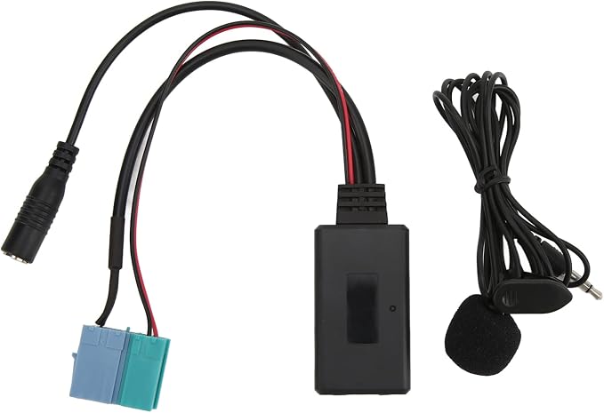 Acouto Bluetooth AUX in Adapter, for Bravo for Radio Since 2007 6+8 Pin Bluetooth AUX in Adapter Hands Microphone