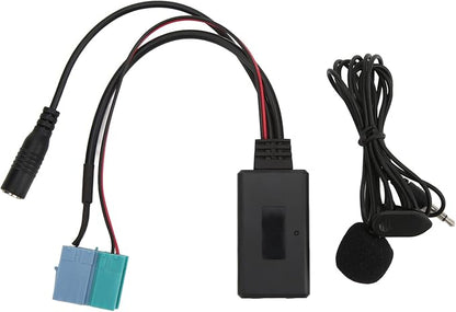Acouto Bluetooth AUX in Adapter, for Bravo for Radio Since 2007 6+8 Pin Bluetooth AUX in Adapter Hands Microphone