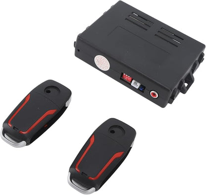 Car Security Alarm System Kit with Keyless Entry and Remote Control for DC12V Vehicles, Anti Theft Immobiliser for Cars