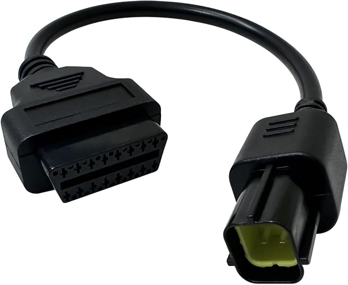 4 Pin OBD1 to OBD2 Adapter Cable for KUBOTA Diagnostic Tools,Fits Kubota 4pin OBD2 Adapter Connector, Work with Kubota Interface OBD II Diagnostic Scanner Tool/Code Reader