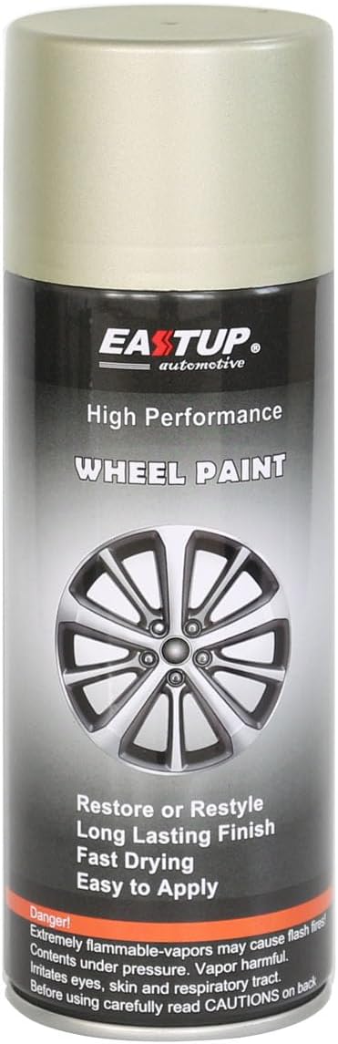 EASTUP Premium Champagne Gold Metallic Acrylic Enamel Wheel Paint - Brilliant Finish, High Durability, Fade-resistant, Quick Drying Rim Coating Spray Paint.