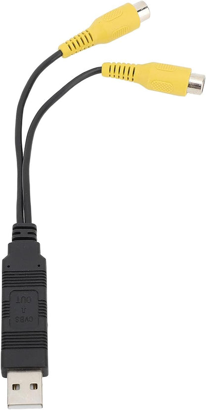 Video Out Adapter, RCA Composite Cvbs Video Audio Converter Adapter, USB to Cvbs Video Output Adapter HD Video Easy to Use USB to RCA Interface Cable Adapter for Vehicle