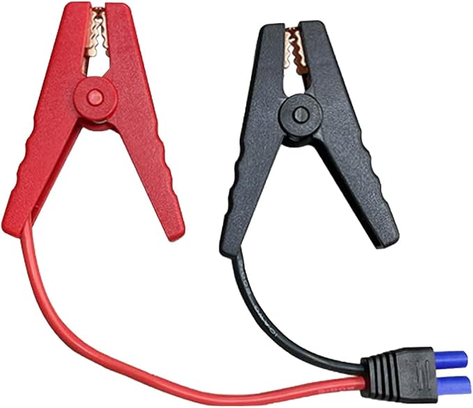 ZIMISI EC5 Car Jumper Starter Cable with Battery Clamps, 12V Portable Jumper Cables Alligator Clip to EC5 Connector with 10 AWG Wire, Emergency Car Jump Starter Battery Booster Cables (1PC)