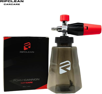 Ripclean Professional Foam Cannon for Pressure Washers – High-Performance Snow Foam Blaster for Car Washing, Detailing, and Cleaning – Adjustable Spray Pattern and 35oz Easy Connect Bottle