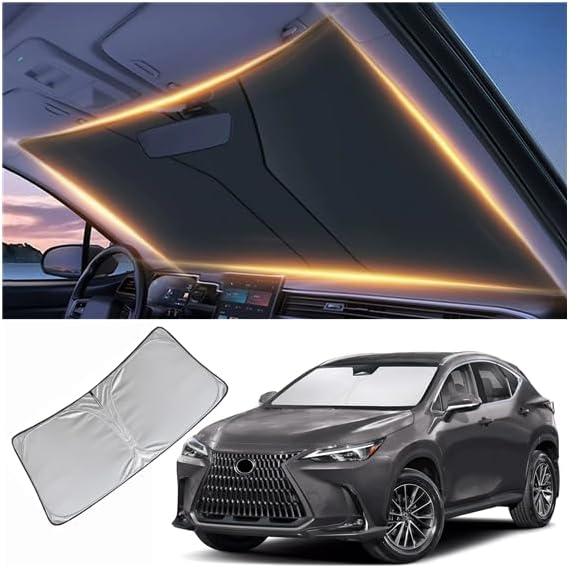 Windshield Sun Shade for Lexus NX NX250 NX350 NX350h NX450h+ Front Window Shades Cover for 2010-2024 2025 2026 NX Windshield Sun Visor Protector Car Accessories