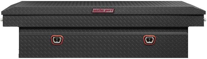Weather Guard Saddle Truck Tool Box Aluminum Full Extra Wide Textured Matte Black