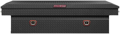 Weather Guard Saddle Truck Tool Box Aluminum Full Extra Wide Textured Matte Black