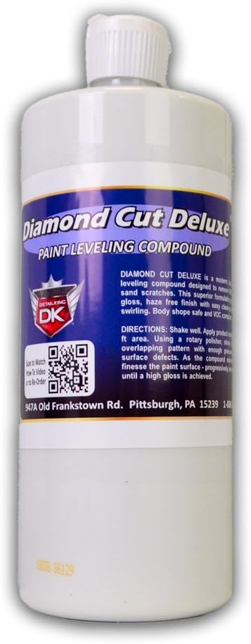 Detail King Diamond Cut Deluxe - Polishing Compound - Car Scratch Remover - Swirl Remover - 32 Oz
