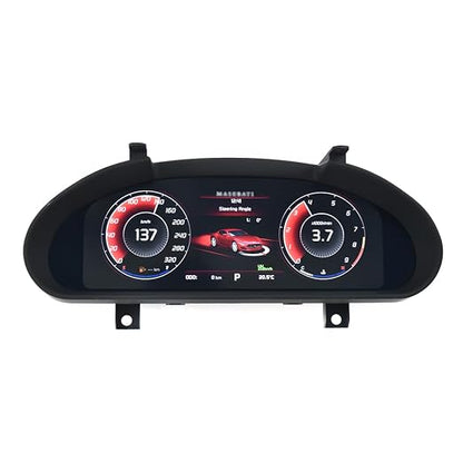12.3 Inch Car Digital Cluster Gauge for Maserati GT/GC GranTurismo 2007-2017 Variant Virtual Cockpit Entertainment Dashboard Speedometer QLED Meter Screen Matt-Black Color