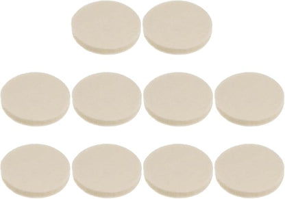 HARFINGTON 10pcs Wool Felt Polishing Pads, 2 inch Buffing Wheel Polish Pad Flocking Hook & Loop Back for Car Glass Plastic Metal Stone