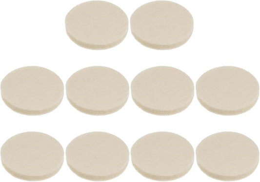 HARFINGTON 10pcs Wool Felt Polishing Pads, 2 inch Buffing Wheel Polish Pad Flocking Hook & Loop Back for Car Glass Plastic Metal Stone