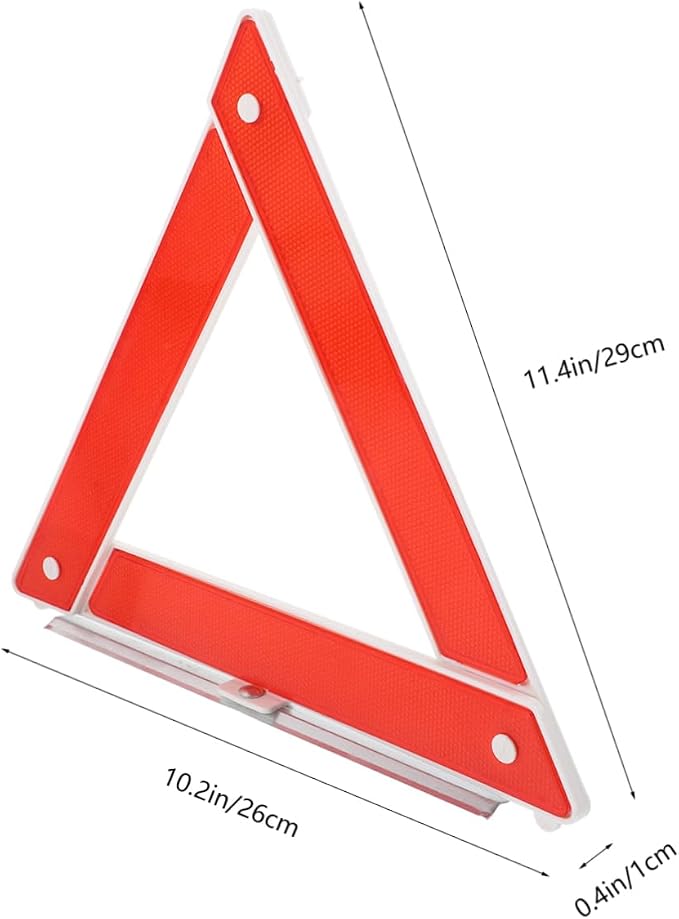 Ciieeo Triangle Warning Sign Kit Portable Triangle for Emergency Situations Durable Construction for Roadside Parking Traffic Safety