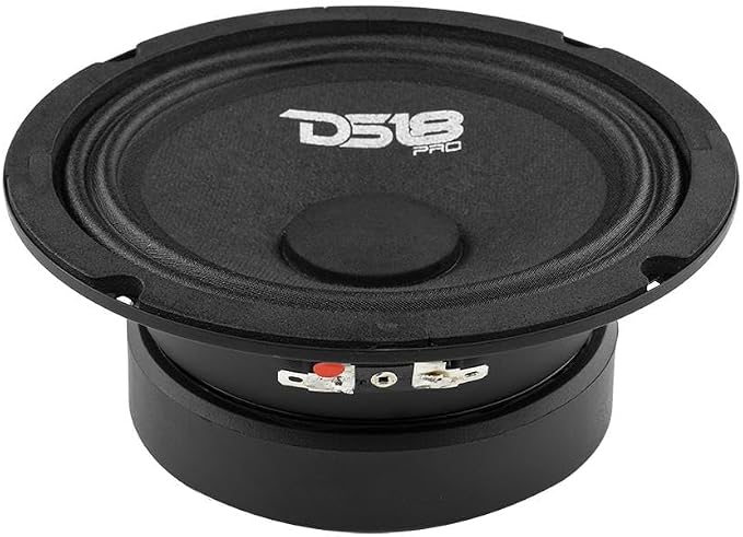 DS18 PRO-GM6SE Loudspeaker - 6.5", Midrange, Sealed Back, 480W Max, 140W RMS, 8 Ohms - Premium Quality Audio Door Speakers for Car or Truck Stereo Sound System (1 Speaker)