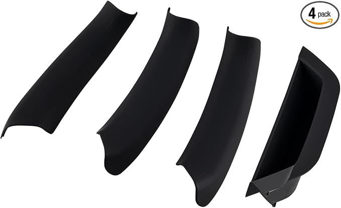 4PCS Black Driver Door Armrest Box and Pull Handle kit Covers Trim Compatible with X3 X4 F25 F26 2011-2017 Left Side Storage Box