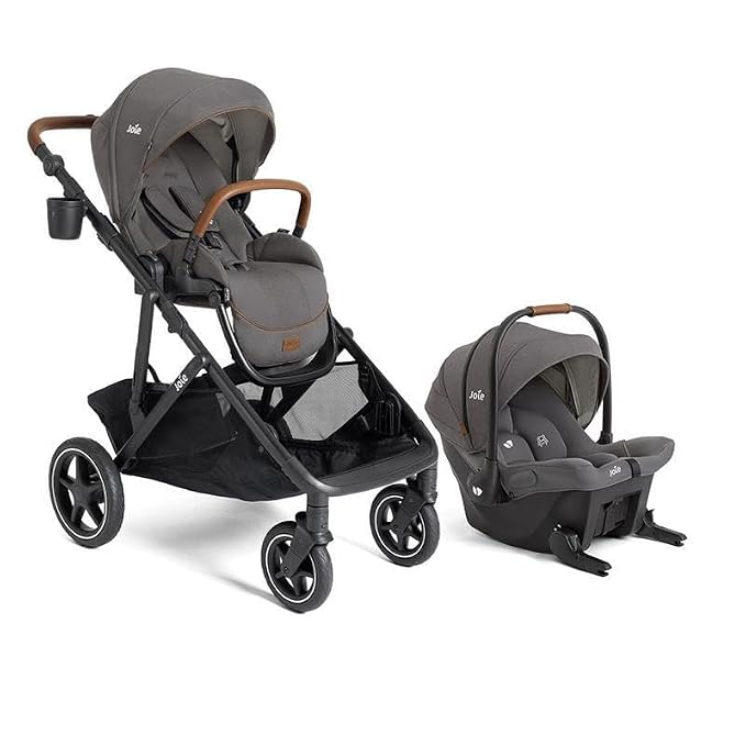 Joie Baby, Chive and Mint Latch - All-in-One Convertible Single-to-Double Modular Stroller with 20+ Customizable Modes & All-Terrain Wheels, and Baseless Infant Car Seat Travel System (Thunder)