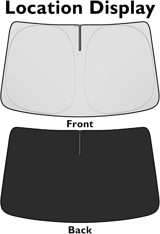 BIBLOZ Windshield Sun Shade for Toyota Corolla Cross 2022-2025 2026 Accessories Foldable Sunshade with Storage Pouch PET Material Keeps The Car Cool Inside(Not for Corolla)