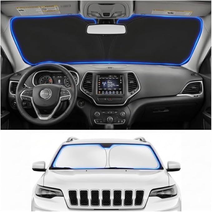 Custom Fit Windshield Sun Shade for Jeep Cherokee 2014-2024