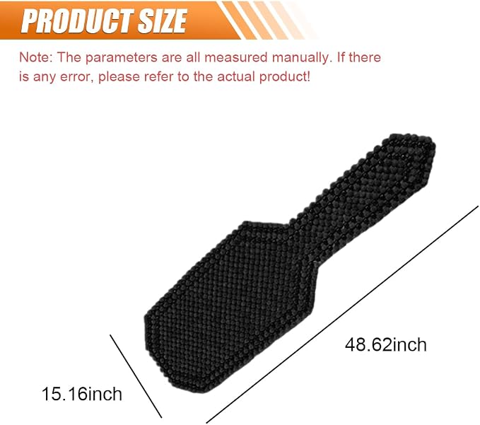 YoRise Breathable Wood Beaded Car Seat Cushion, Double-Strung Auto Back Massaging Seat Protector for Comfortable Driving, Ventilated Cooling Car Seats Cover for Fatigue Relief (Black)