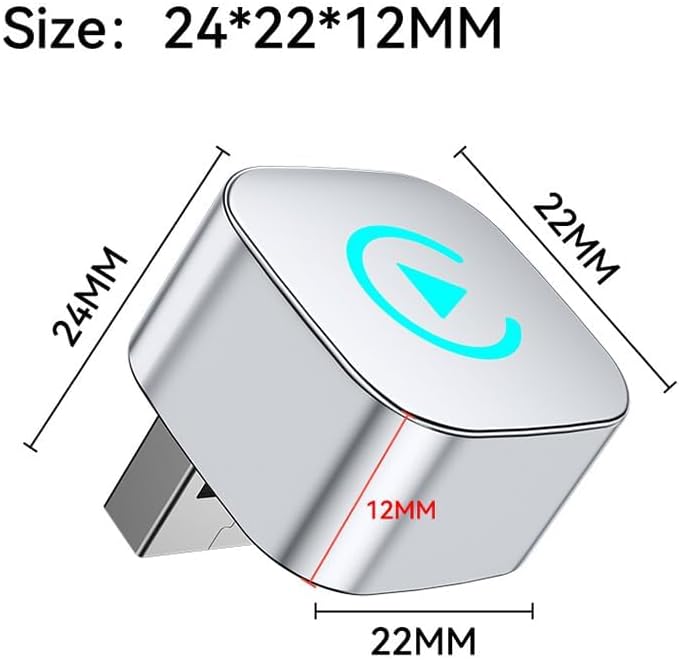 Car Wireless CarPlay Adapter for Ford Explorer 2017 2018 2019 2020 2021 2022 2023 2024 2-in-1 Support Apple CarPlay and Android Auto Mini USB Design Fast Connection Plug and Play