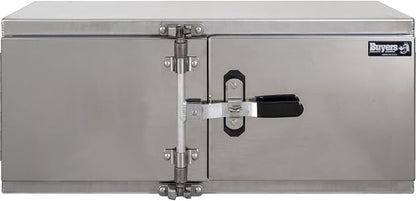 Buyers Products 1763103, 18x18x48 Smooth Aluminum Underbody Truck Tool Box with Polished Stainless Steel Double Barn Doors, 0.125inch Thick, Lock Hardware, Rain Gutter Seal, Made in the USA