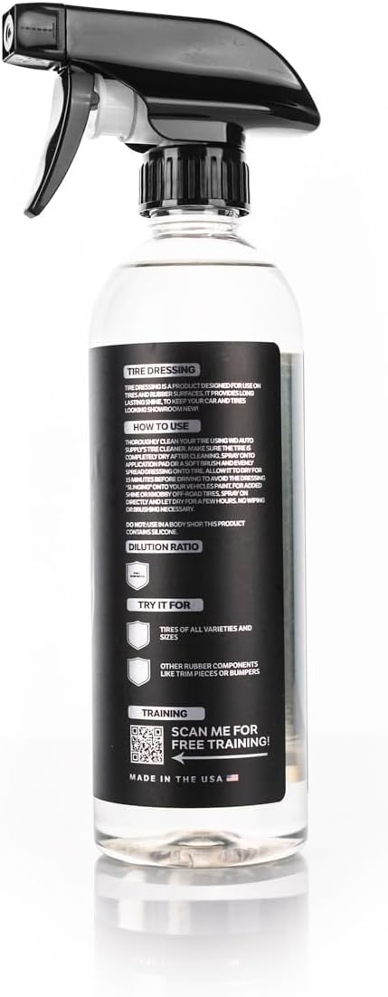 Tire Shine - Silicone-Based Formula Creates Lasting Showroom Shine on Rubber Tires and Trim; Ready-to-Use Formula - 16 oz