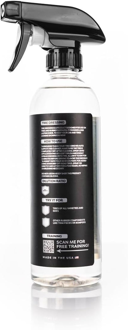 Tire Shine - Silicone-Based Formula Creates Lasting Showroom Shine on Rubber Tires and Trim; Ready-to-Use Formula - 16 oz