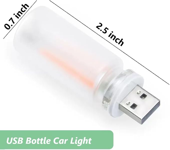 4PCS Dimmable Touch Control USB Light, Frosted Glass Night Lights, Glass Plug in USB Light Bulbs, Cute Interior Car Lights, Retro Led Ambient Lighting, Small Mood Lamp for Bedroom, Hallway, Nursery