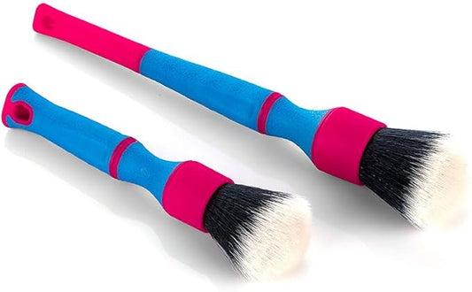 Detail Factory - TriGrip Ultra-Soft Detailing Brush Set - Scratch-Free Cleaning for Exterior, Interior Panels, Emblems, Badges, Gauges, Infotainment Screen - Octane Underglow
