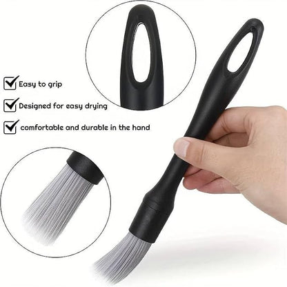 qixiang 4PCS Car Detailing Brush Set for Cleaning Boars Bristle Detailing Brushes, Wheel Brush Kit,Dusting Cleaning Supplies, Tool