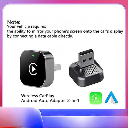 Wireless CarPlay & Android Auto Adapter 2-in-1 Compatible with Ford F-150：2016 2017 2018 2021 2022 2023 2024 2025, Convert Factory Wired to Wireless, Fast Auto-Connect Plug & Play
