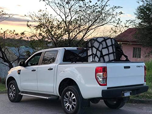 Surmountway Cargo Net for Pickup Truck Bed(82" x 50"), Truck Bed Cargo Net with Capacity 1100LBS, Heavy Duty Cargo Nets with Adjustable Cam Buckles & S-Hooks, Truck Cargo Net for Trailer Trucks
