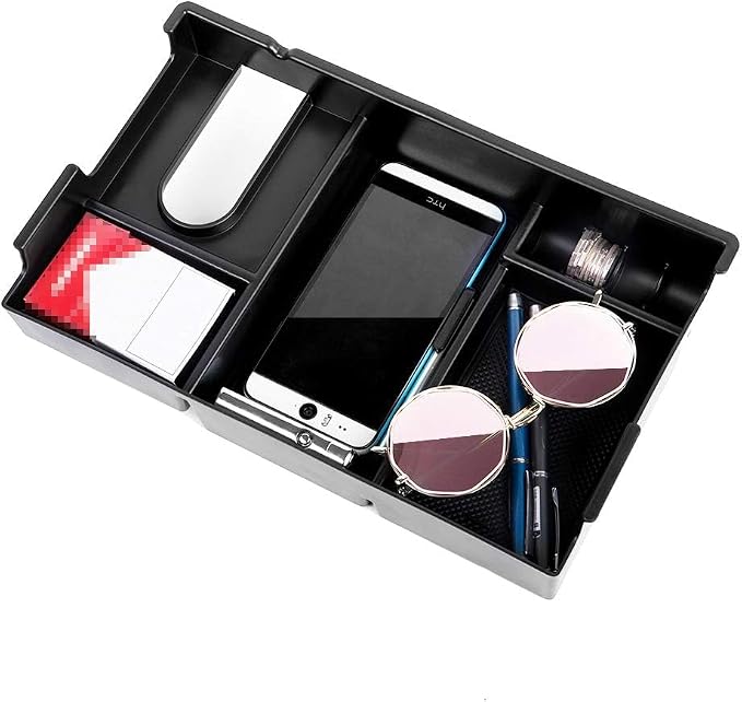 JDMCAR Compatible with Toyota Tundra Accessories 2007-2021 Center Console Organizer,Armrest Box Secondary Storage Tray -(Full Console w/Bucket Seats ONLY)