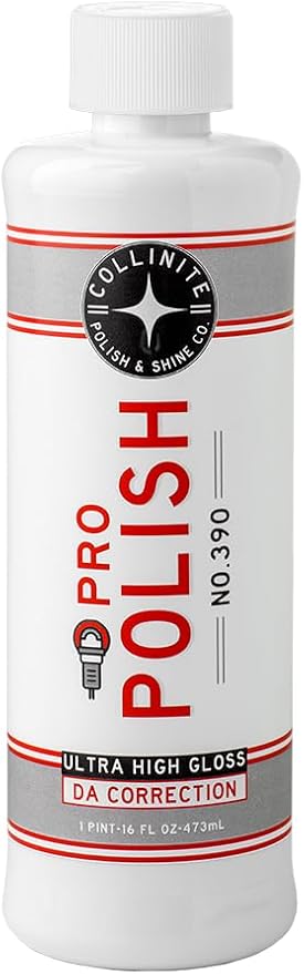 Collinite 390 Machine Polish 16 fl oz - Removes Swirls, Fine Scratches, Compound Haze, Wash Marks/High Gloss & Mirror Finish/DA Use on Cars, Trucks